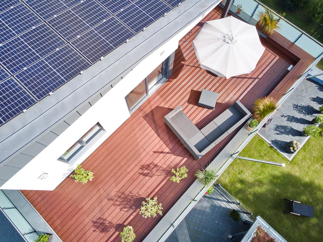 Bambus-Terrassendielen-Komplettsets mit einer Bambus-Unterkonstruktion